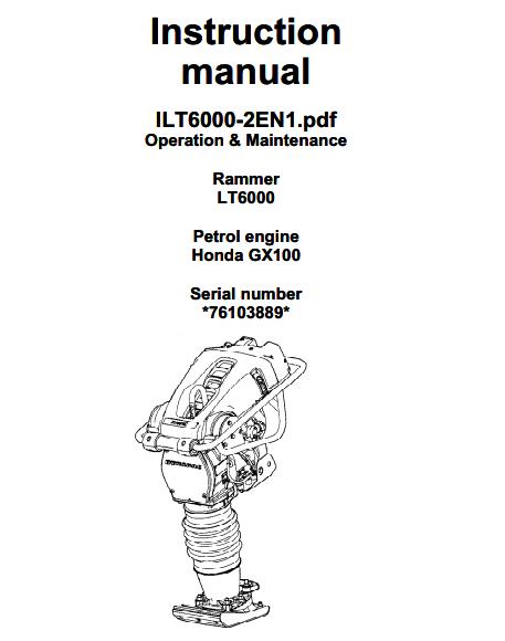 Dynapac Light LT6000 Parts Operation Maintenance Manual PDF 2