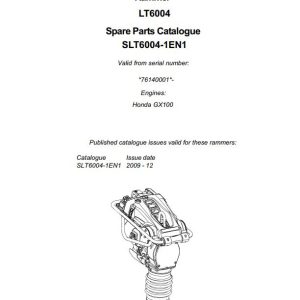 Dynapac Light LT6004 Operation Maintenance Parts Manual PDF 1