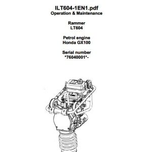 Dynapac Light LT604 Parts Operation Maintenance Manual PDF 2