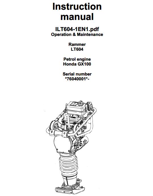 Dynapac Light LT604 Parts Operation Maintenance Manual PDF 2