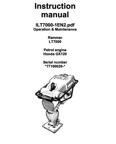 Dynapac Light LT7000 Parts Operation Maintenance Manual PDF 2