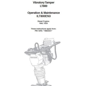 Dynapac Light LT800 Parts Operation Maintenance Manual PDF 1