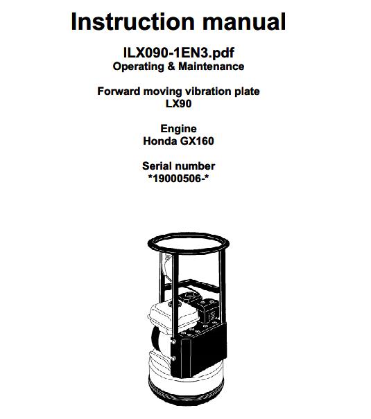 Dynapac Light LX90 Operation Maintenance Manual PDF 1