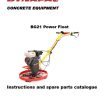 Dynapac Power Float BG21 to BG76HTH Instruction Spare Parts Catalogue