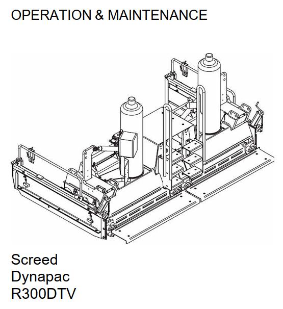 Dynapac R300DTV Operation Maintenance Manual PDF 1
