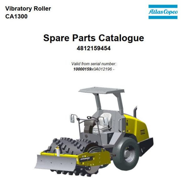 Dynapac Roller CA1300 Parts Manual PDF 1