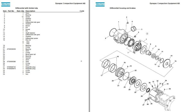 Dynapac Roller CA1300 Parts Manual PDF 2
