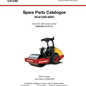 Dynapac Roller CA134D Parts Manual PDF 1