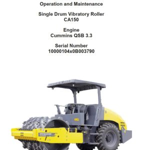Dynapac Roller CA150 Operation Maintenance Manual PDF 1