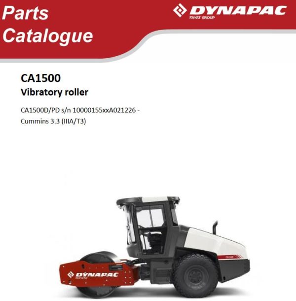 Dynapac Roller CA1500 Parts Catalogue PDF 1