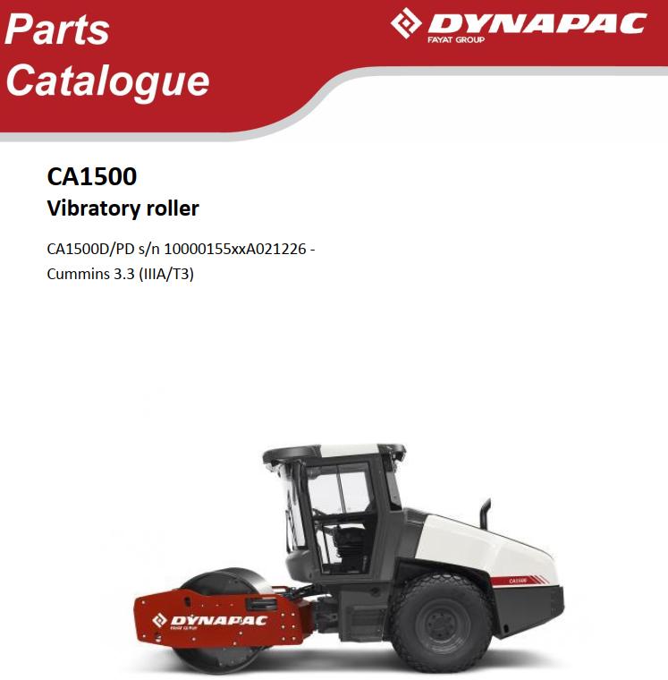 Dynapac Roller CA1500 Parts Catalogue PDF 1