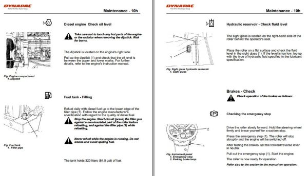 Dynapac Roller CA260 II Operation Maintenance Manual PDF 2