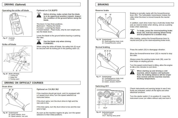 Dynapac Roller CA262 CA362 CA512 Operation Manual PDF 2