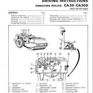 Dynapac Roller CA30 CA30D Operation Manual PDF 1