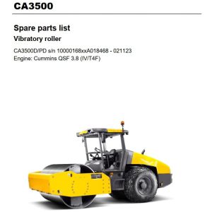 Dynapac Roller CA3500 Parts Manual PDF 1