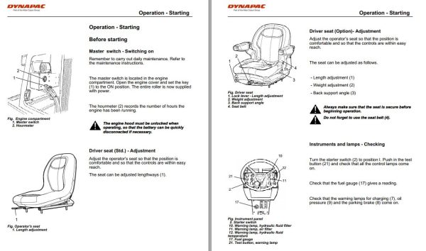 Dynapac Roller CA500 Operation Maintenance Manual PDF 2