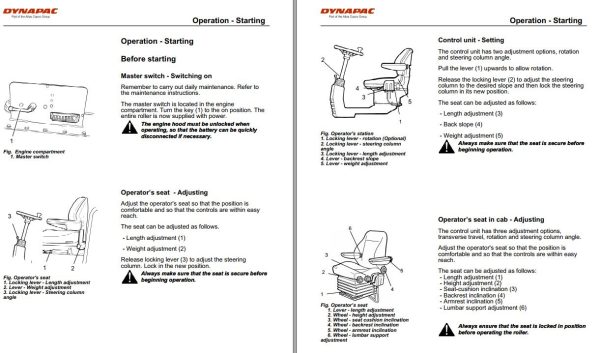 Dynapac Roller CA512 Operation Maintenance Manual PDF 2