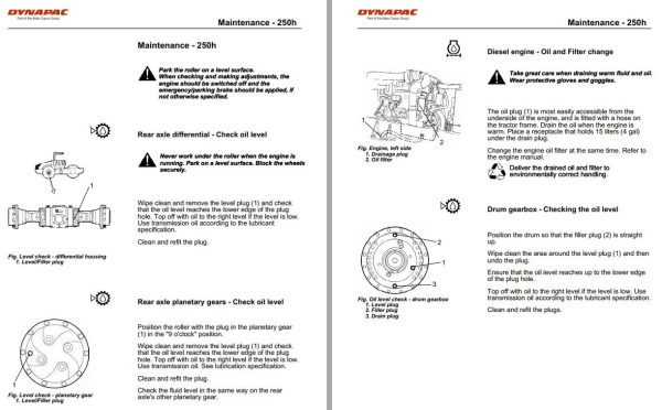 Dynapac Roller CA610 Operation Maintenance Manual PDF 2