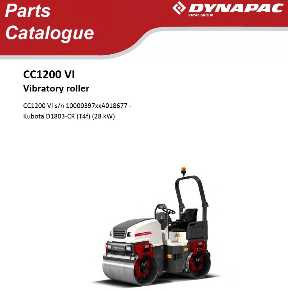 Dynapac Roller CC1200 VI Parts Catalogue PDF 1