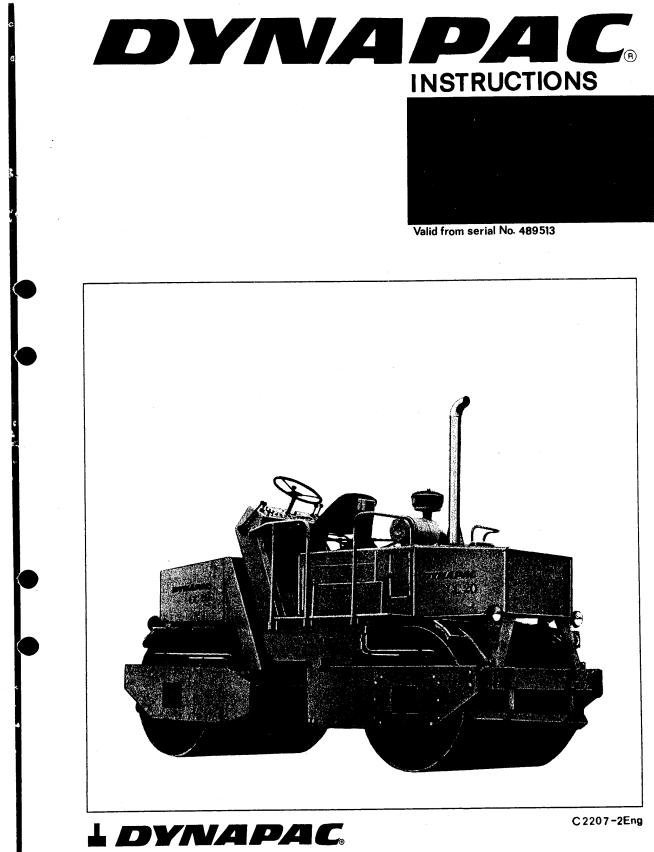 Dynapac Roller CC20 Operation Maintenance Manual PDF 2