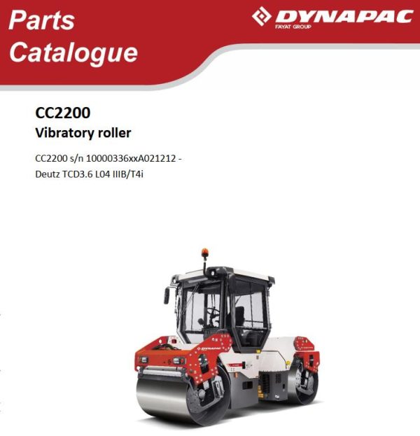 Dynapac Roller CC2200 Parts Catalogue PDF 1