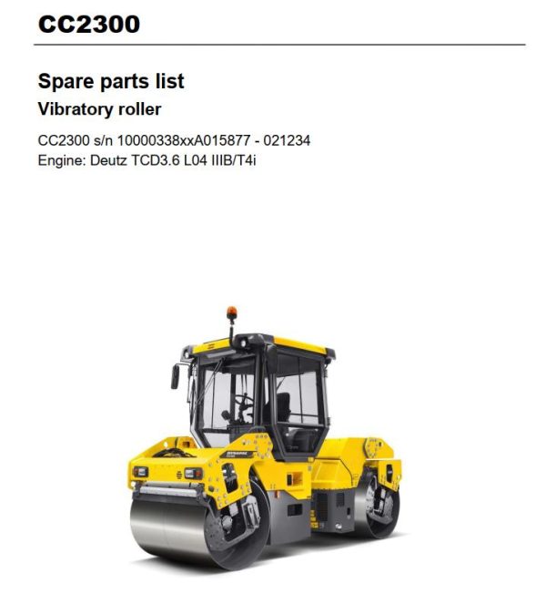 Dynapac Roller CC2300 Parts Catalogue PDF 1