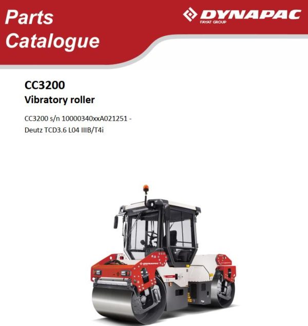 Dynapac Roller CC3200 Parts Catalogue PDF 1