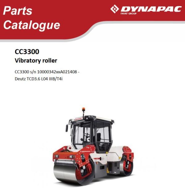 Dynapac Roller CC3300 Parts Catalogue PDF 1