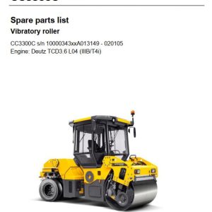 Dynapac Roller CC3300C Parts Manual PDF 1