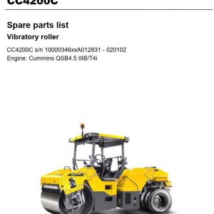 Dynapac Roller CC4200C Parts Manual PDF 1