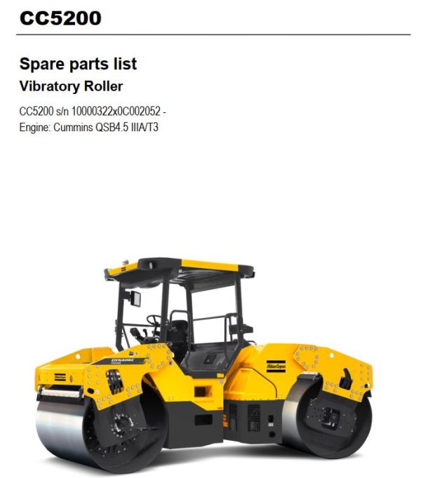 Dynapac Roller CC5200 Parts Manual PDF 1