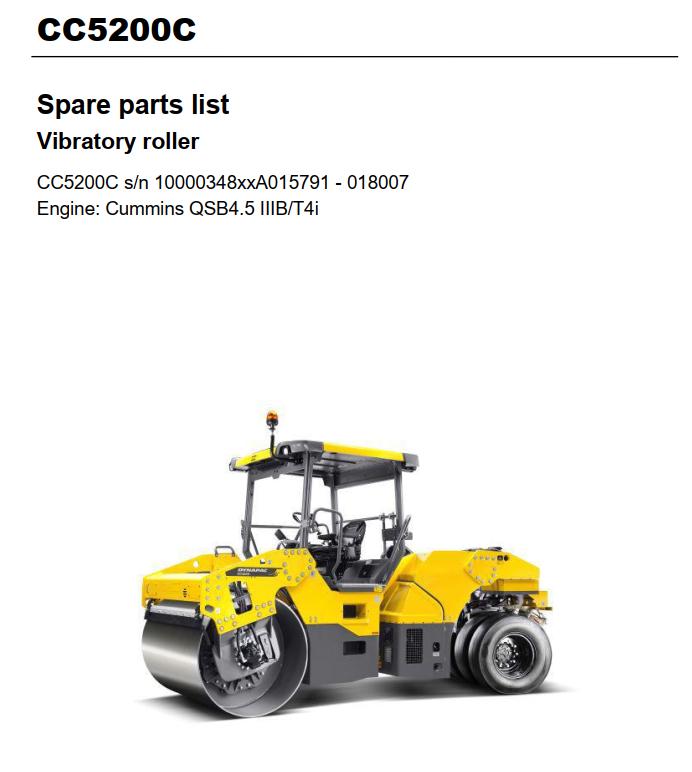 Dynapac Roller CC5200C Parts Manual PDF 1
