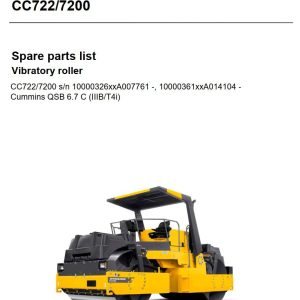 Dynapac Roller CC7200 CC722 Spare Parts List PDF 1
