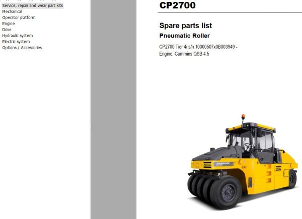 Dynapac Roller CP2700 Parts Operation Maintenance Manual PDF 3