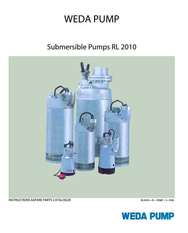 Dynapac Submersible Pumps RC4060 to RL8010 Instruction Spare Parts Catalogue