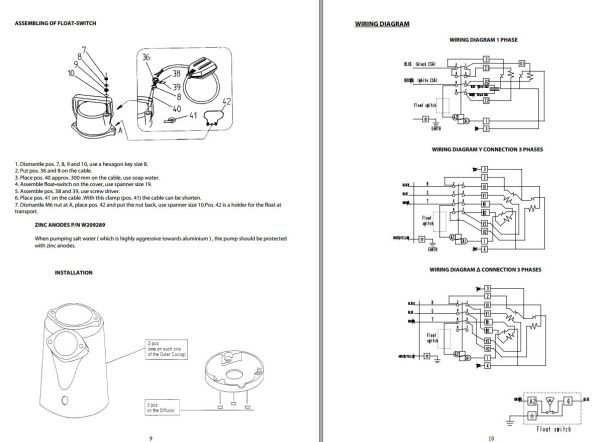 Dynapac Submersible Pumps RC4060 to RL8010 Instruction Spare Parts Catalogue 1