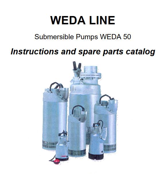 Dynapac Submersible Pumps WEDA10 to WP300 Instruction Spare Parts Catalogue