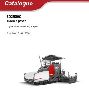 Dynapac Tracked Paver SD2500C Parts Catalogue PDF 1
