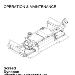 Dynapac V3500V E V3500TV E Operation Maintenance Manual PDF 1