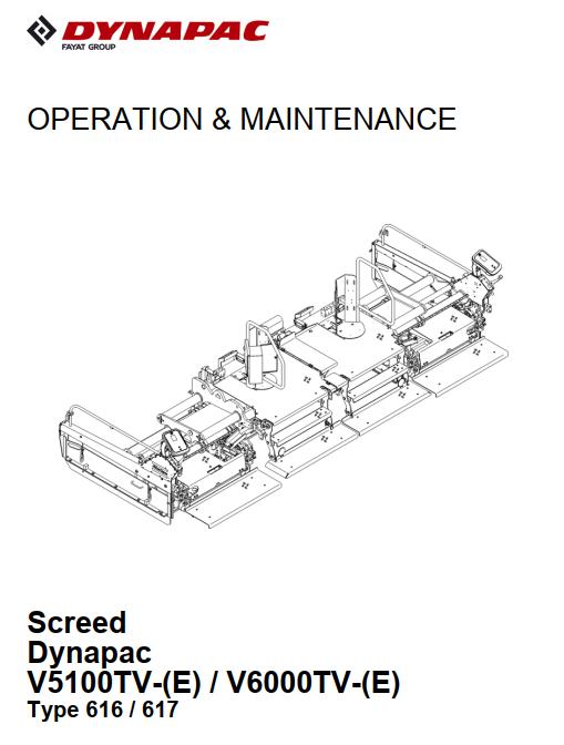 Dynapac V5100TV E V6000TV E Operation Maintenance Manual PDF 1