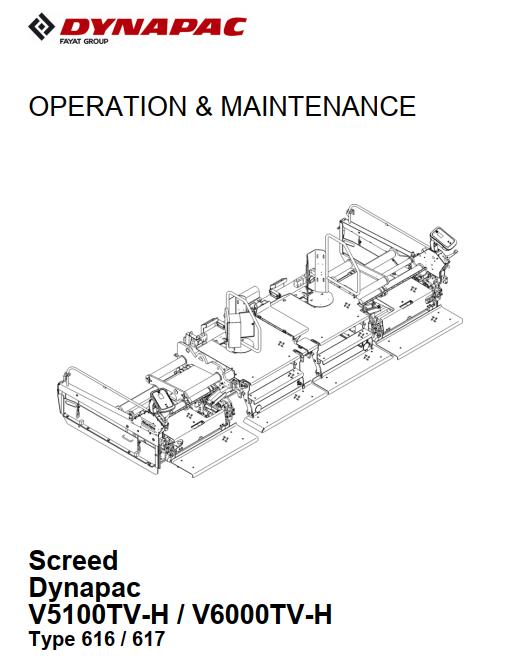 Dynapac V5100TV H V6000TV H Operation Maintenance Manual PDF 1