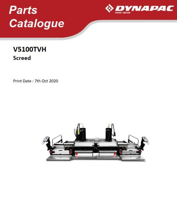 Dynapac V5100TVH Parts Catalogue PDF 1