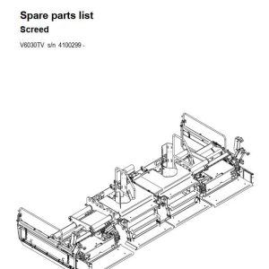 Dynapac V6030TV Spare Part Catalogue PDF 1