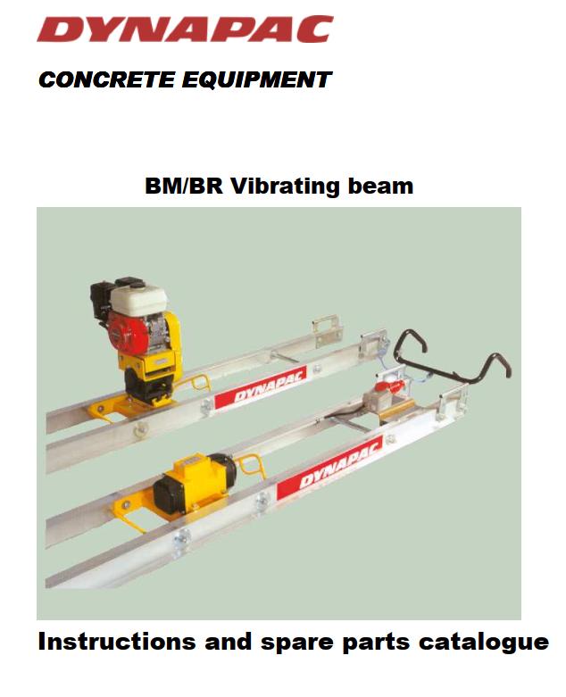 Dynapac Vibrating Beam BR BM Instruction Spare Parts Catalogue