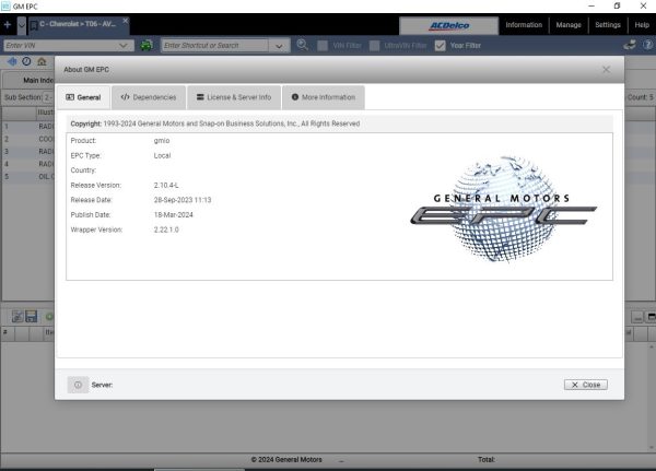 General Motors GM Korea EPC 04.2024 Spare Parts Catalog WMWare 6 2