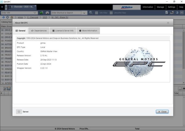 General Motors GMNA EPC 05.2024 Spare Parts Catalogue 1