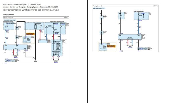 Genesis G90 2023 V6 3.5L Turbo Sc Mhev Electrical Wiring Diagrams 2