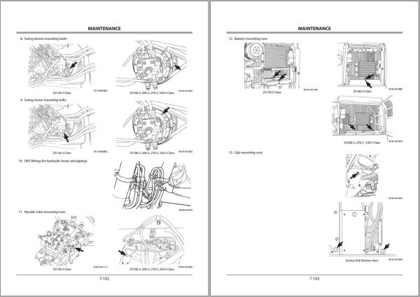 Hitachi Excavator ZX120 3 ZX180 3 ZX200 3 ZX270 3 ZX330 3 class Operators Manual EM1U1 3 6 2