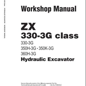 Hitachi Excavator ZX330 3 Operators Parts Technical Workshop Manual 1
