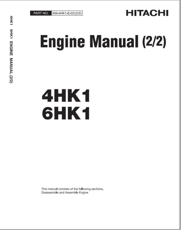 Hitachi Isuzu 4HK1 6HK1 Engine Manual 1